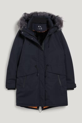 Parka à capuche avec garniture de fausse fourrure - hiver