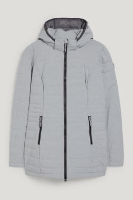 Quilted jacket with hood