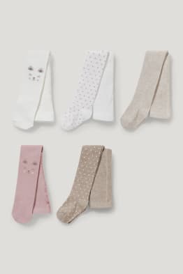 Lot de 5 paires - collants pour bébé