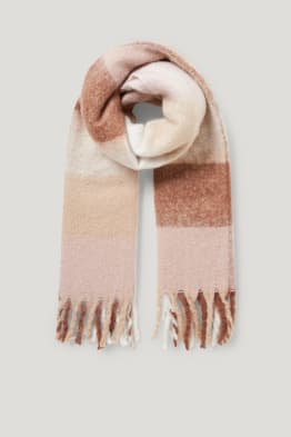 CLOCKHOUSE - sjaal met franjes - gerecyclede stof - geruit