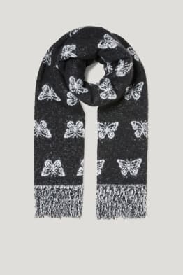 CLOCKHOUSE - sjaal met franjes - met patroon
