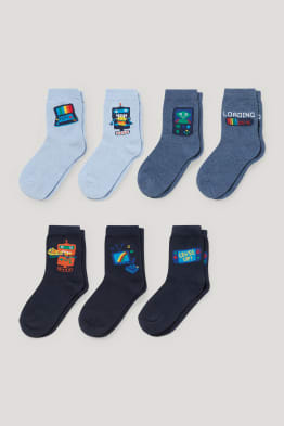 Lot de 7 paires - gaming - chaussettes à motif