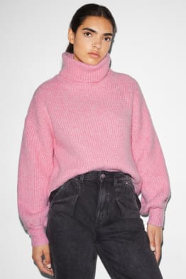 CLOCKHOUSE - pulover cu guler rulat - material reciclat