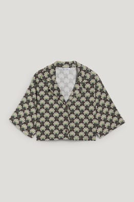 CLOCKHOUSE - crop blouse - gebloemd