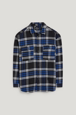 CLOCKHOUSE - chemise en flanelle - relaxed fit - col kent - à carreaux