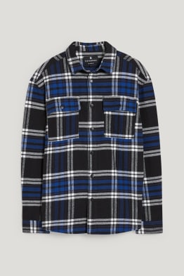 CLOCKHOUSE - flannel shirt - relaxed fit - Kent collar - check