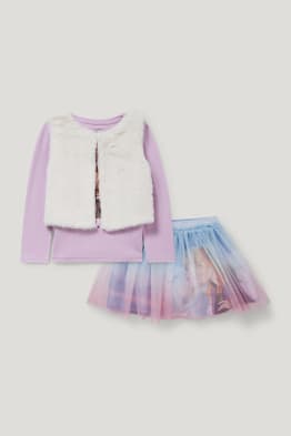 Frozen - set - long sleeve top, waistcoat and skirt