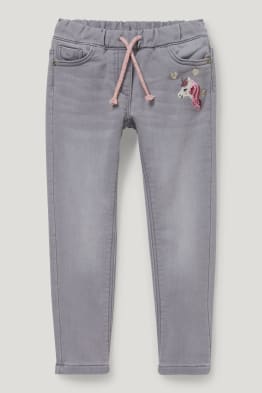 Jednorożec - skinny jeans - dżinsy ocieplane