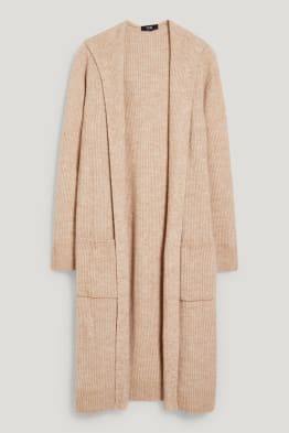 Cardigan con cappuccio - da materiali riciclati