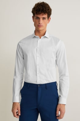 Business shirt - slim fit - cutaway collar - easy-iron