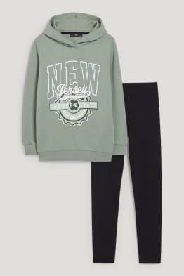 Conjunt - dessuadora amb caputxa i leggings - 2 peces