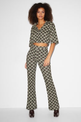 CLOCKHOUSE - Jersey-Hose - Flared - geblümt