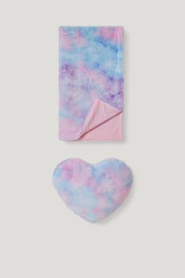 CLOCKHOUSE - set - cuscino e coperta - 172 x 157 cm