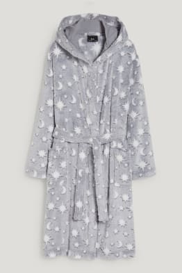 Peignoir à capuche - à motif