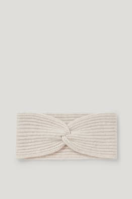 Kaschmir-Stirnband mit Knotendetail