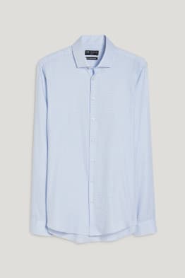 Business shirt - slim fit - cutaway collar - easy-iron - polka dot