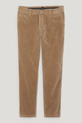 Manšestrové kalhoty - tapered fit - Flex - LYCRA®