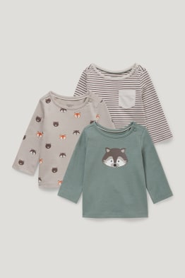 Multipack 3er - Baby-Langarmshirt