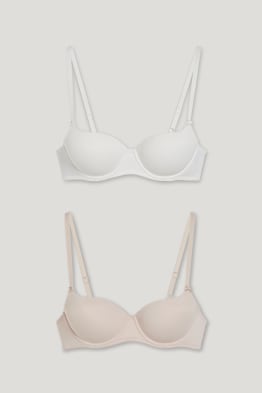 Confezione da 2 - reggiseno con ferretti - FULL COVERAGE - imbottito