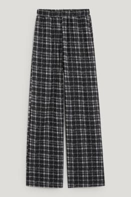 CLOCKHOUSE - Stoffhose - Mid Waist - Palazzo - kariert