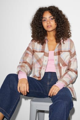 CLOCKHOUSE - flannel blouse - check