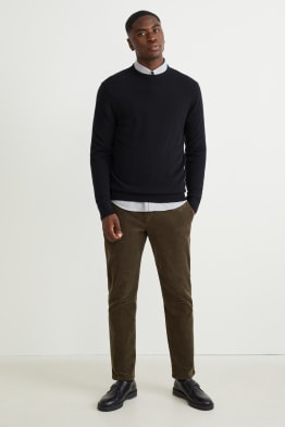 Pantaloni chino in velluto - regular fit - stretch - LYCRA®