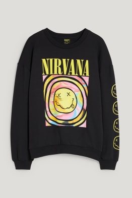 CLOCKHOUSE - sweatshirt - gerecyclede stof - Nirvana