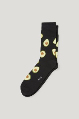 Socken mit Motiv - Avocado - Bio-Baumwolle - LYCRA®