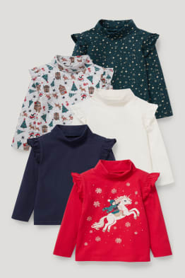 Confezione da 5 - maglia con collo a dolcevita