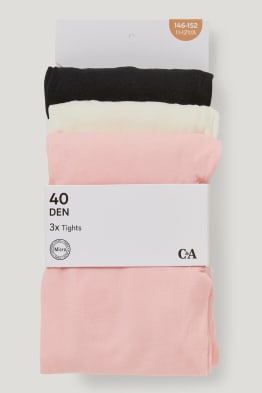 Lot de 3 paires - collants fins - 40 DEN