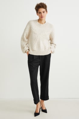 Spodnie z dżerseju - tapered fit
