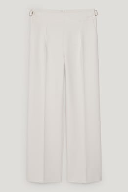 Trousers - high-rise waist - wide leg - recycled