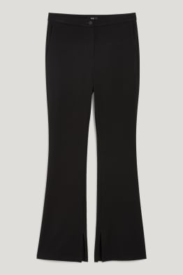Cloth trousers - high-rise waist - tapered fit - recycled