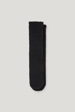 Non-slip socks - LYCRA® - cable knit pattern