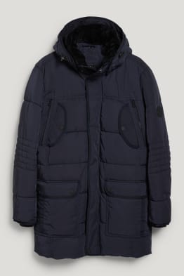 Parka avec capuche et garniture en fausse fourrure - hiver