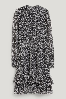 Chiffon-Kleid - gemustert