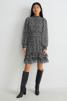 Chiffon-Kleid - gemustert