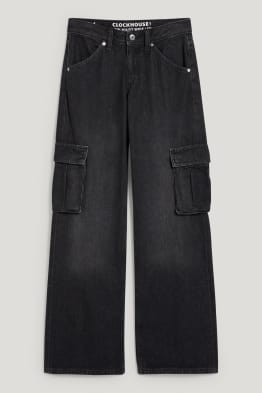 CLOCKHOUSE - wide leg jeans - low waist