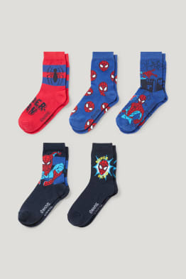 Lot de 5 paires - Spider-Man - chaussettes à motif