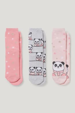 Multipack 3er - Panda - Anti-Rutsch-Socken mit Motiv