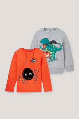 Lot de 2 - sweat-shirt et haut à manches longues