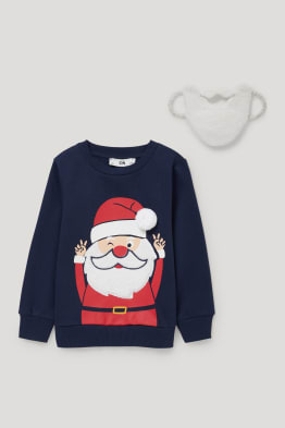 Weihnachts-Set - Sweatshirt und Kostüm-Bart