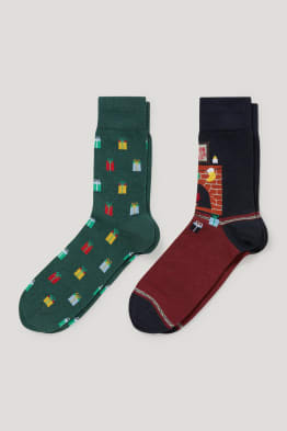 Lot de 2 paires - chaussettes de Noël - LYCRA®