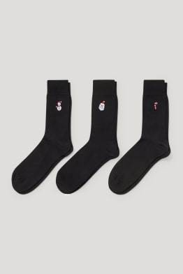 Multipack 3 ks - vánoční ponožky - bio bavlna - LYCRA®