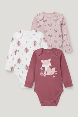 Confezione da 3 - body neonati - cotone biologico