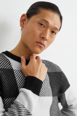 Pullover - Woll-Mix - kariert