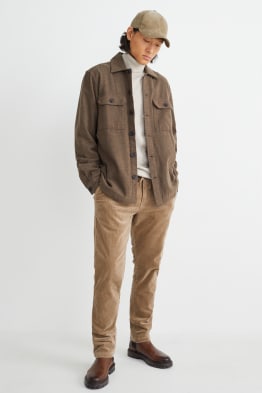 Manšestrové kalhoty - tapered fit - Flex - LYCRA®
