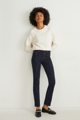Slim jeans - mid-rise waist - thermal jeans - LYCRA®