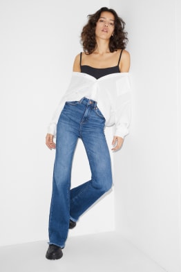 CLOCKHOUSE - jean à jambe évasée - high waist