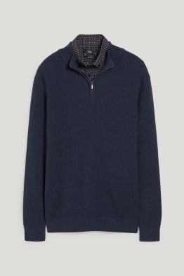 Pullover und Hemd - Regular Fit - Button-down